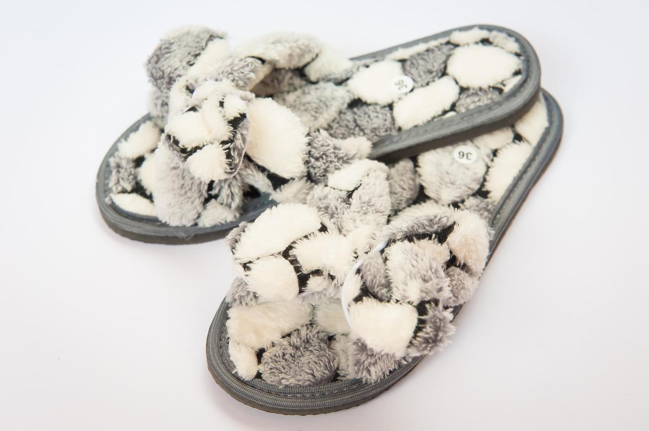 Капці домашні PaGo Солоха мармур 38 Сірий