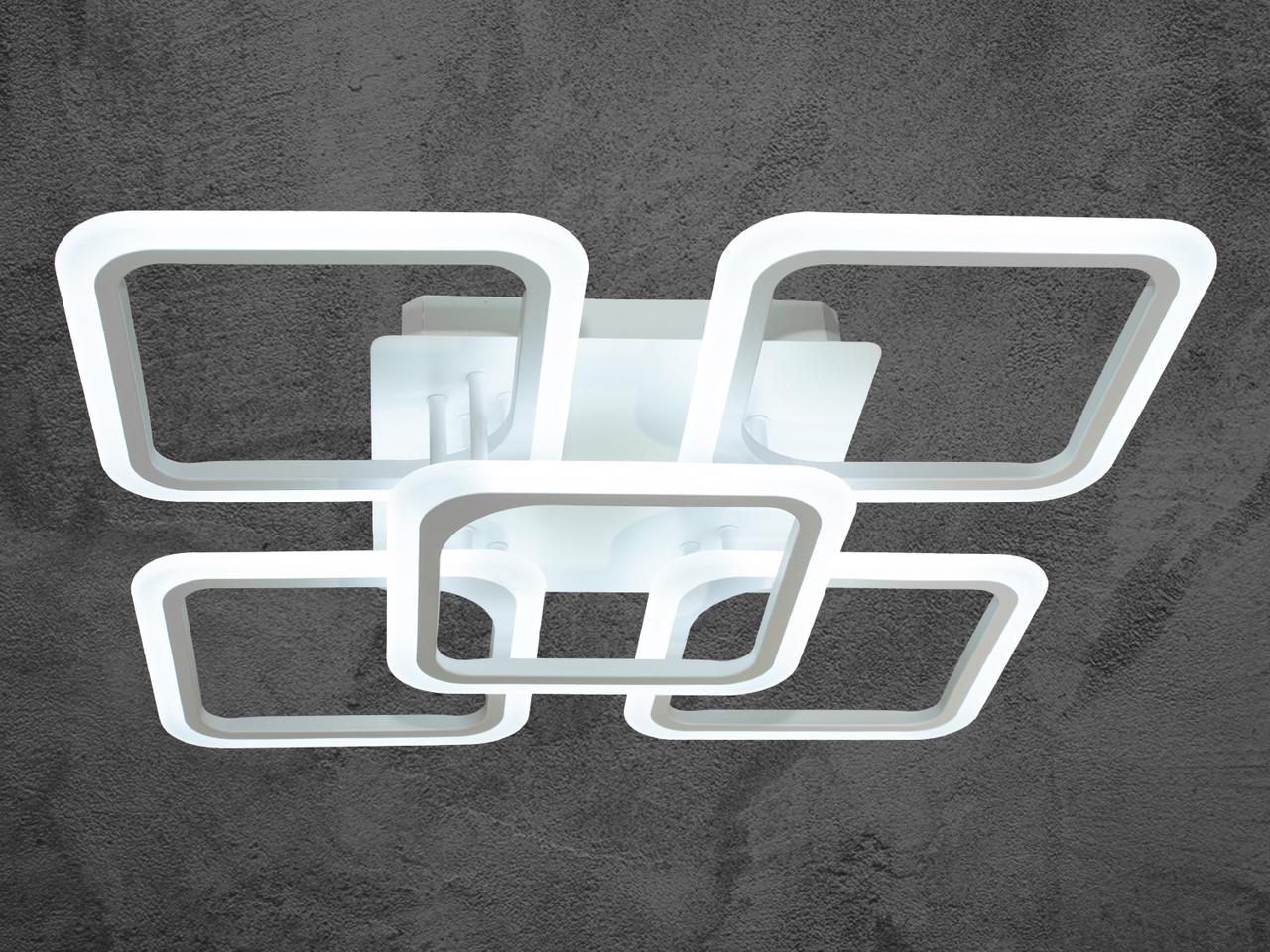 Люстра LED в спальню в стиле hi-tech A8060-4+1WHDIM-LS 90W на 13м2 Белый (1869388979) - фото 3 Люстра LED в спальню в стиле hi-tech A8060-4+1WHDIM-LS 90W на 13м2 Белый (1869388979) - фото 3