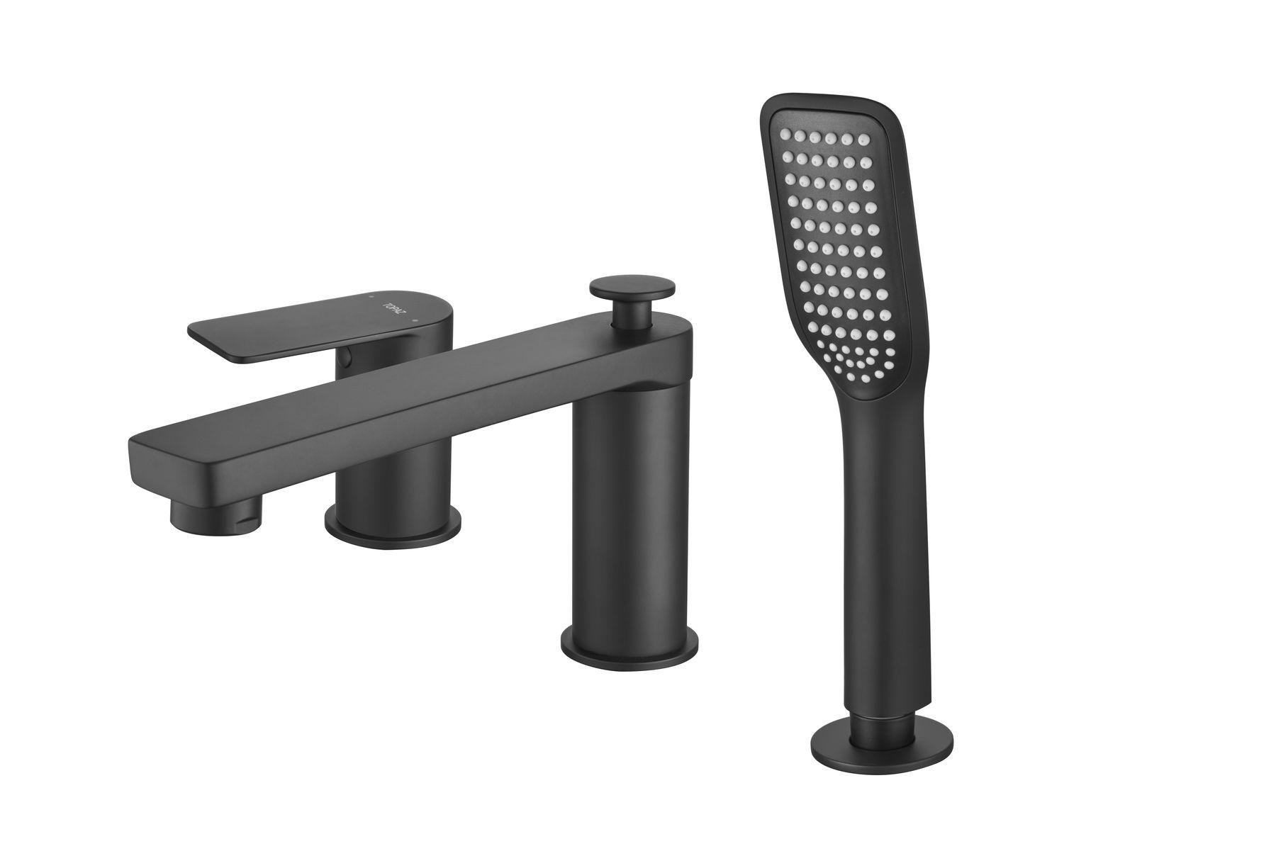 Смеситель на борт ванны TOPAZ SARDINIA-TS 08111-H19 000020138 на три отверстия Черный (108100)