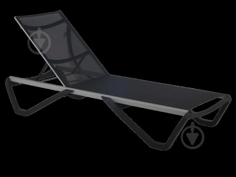 Шезлонг Papatya Wave 191x71х30 cм Антрацит