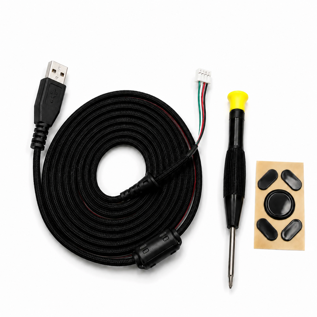 Кабель USB для миші Logitech G102/G Pro WiRed у тканинному обплетенні з комплектом глайдів та викруткою 2 м
