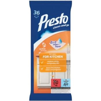 Серветки вологі Presto Clean для кухні 36 шт. (13311015)