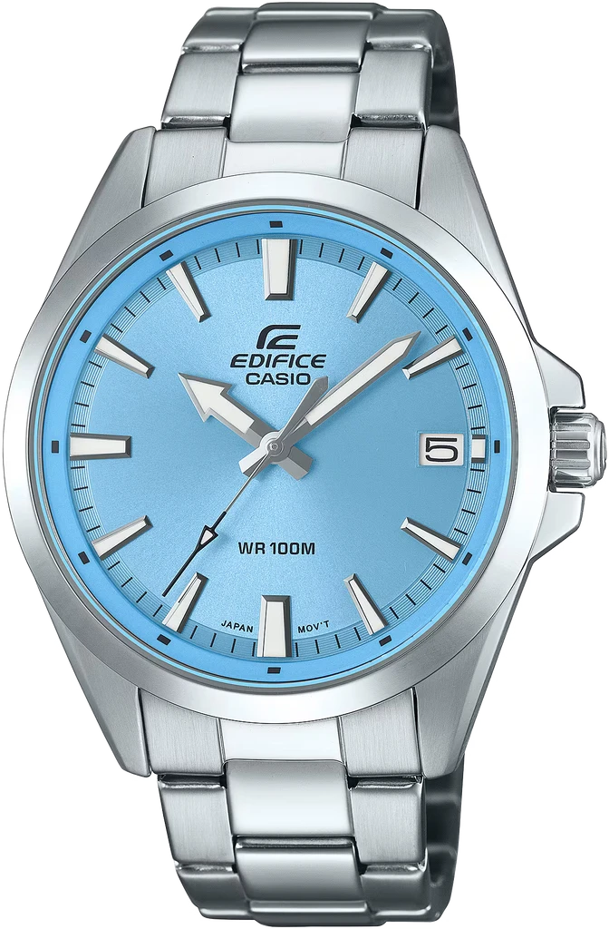 Наручные часы мужские Casio Edifice EFV-100D-2BVUEF со стальным корпусом/водозащитой 100 м Голубой (3100234258)