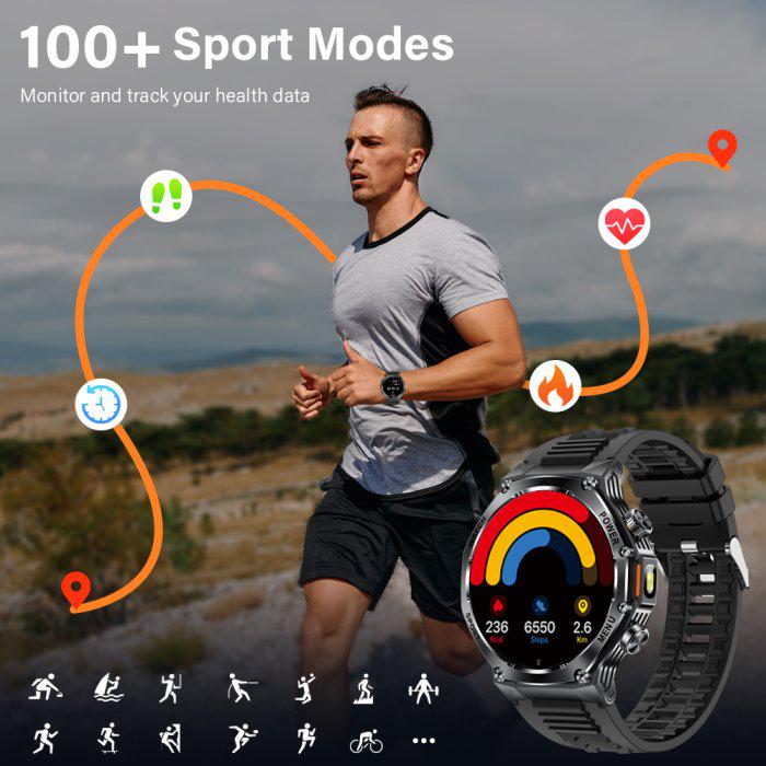 Смарт-годинник UWatch Smart Surf X Pro Steel Black з ремінцями 2 шт. (2024) - фото 7 Смарт-годинник UWatch Smart Surf X Pro Steel Black з ремінцями 2 шт. (2024) - фото 7