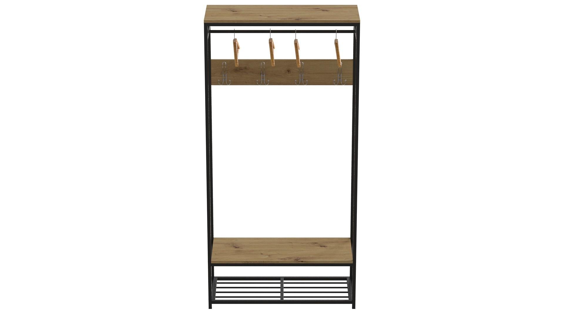 Вешалка модульная напольная Ferrum-decor Трелис 15 ДСП 16 мм 180x90x38 см Черный/Дуб Артизан (FRD-104363) Вешалка модульная напольная Ferrum-decor Трелис 15 ДСП 16 мм 180x90x38 см Черный/Дуб Артизан (FRD-104363)