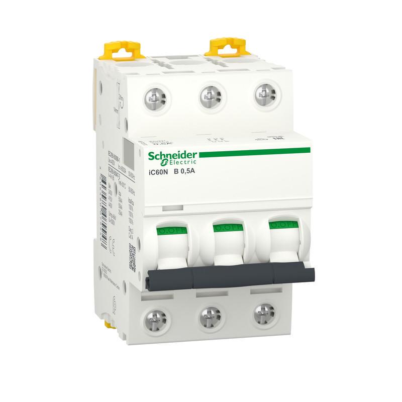 Автоматический выключатель Schneider Electric Acti9 iC60N 3P 0,5A 6кА В (A9F73370) - фото 1 Автоматический выключатель Schneider Electric Acti9 iC60N 3P 0,5A 6кА В (A9F73370) - фото 1