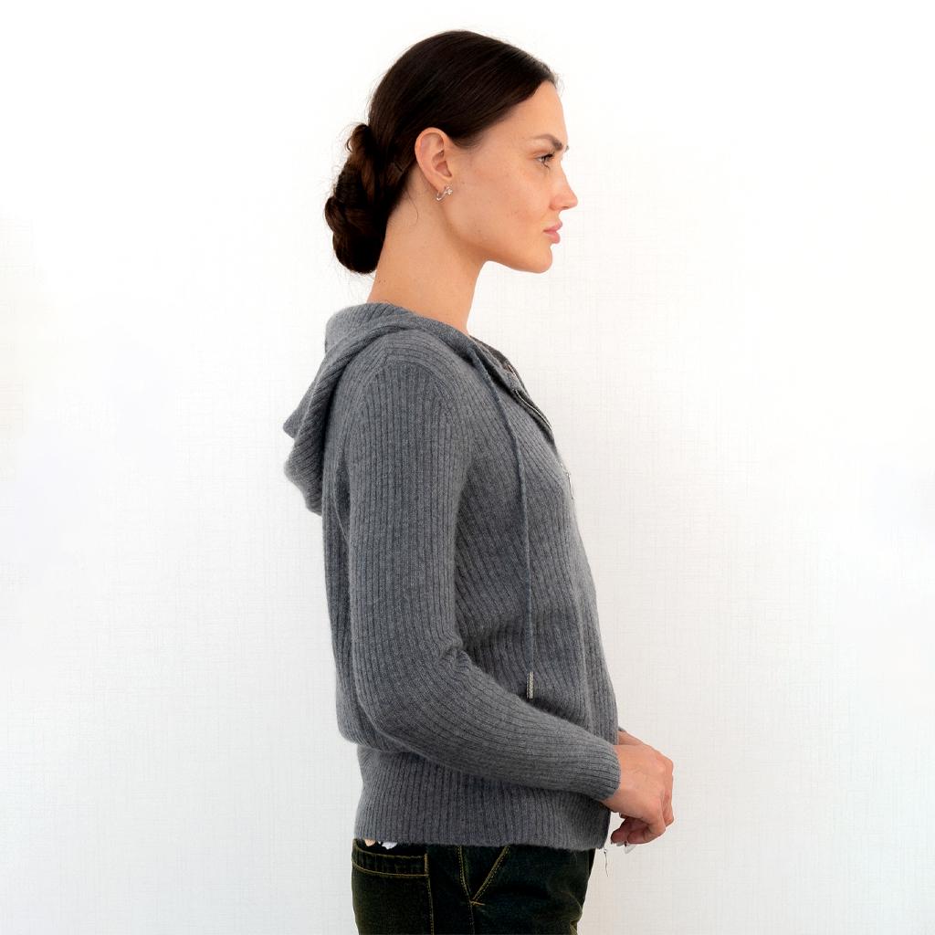 Кардиган жіночий повсякденний Loro Piana S Сірий (2797308175) - фото 4