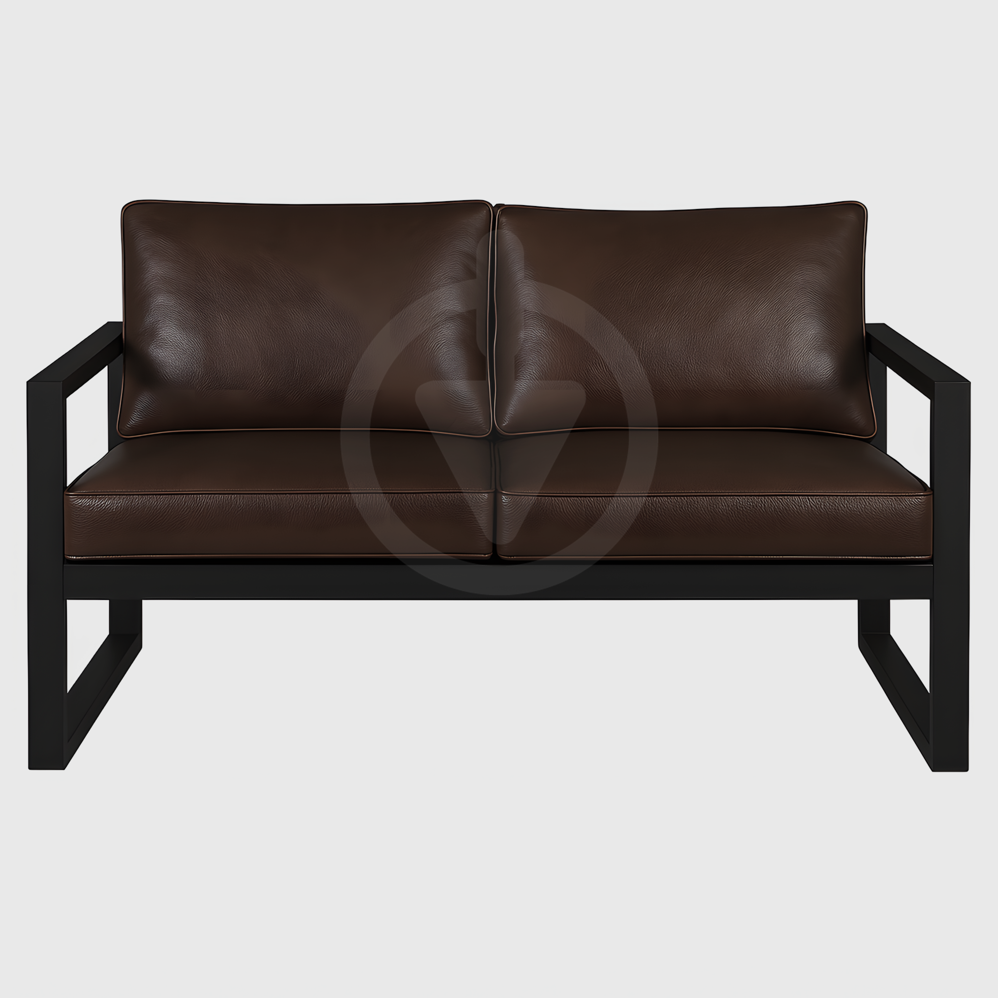 Диван металлический AVVS Бостон лофт с подлокотниками экокожа 130 см Коричневый - фото 2 Диван металлический AVVS Бостон лофт с подлокотниками экокожа 130 см Коричневый - фото 2