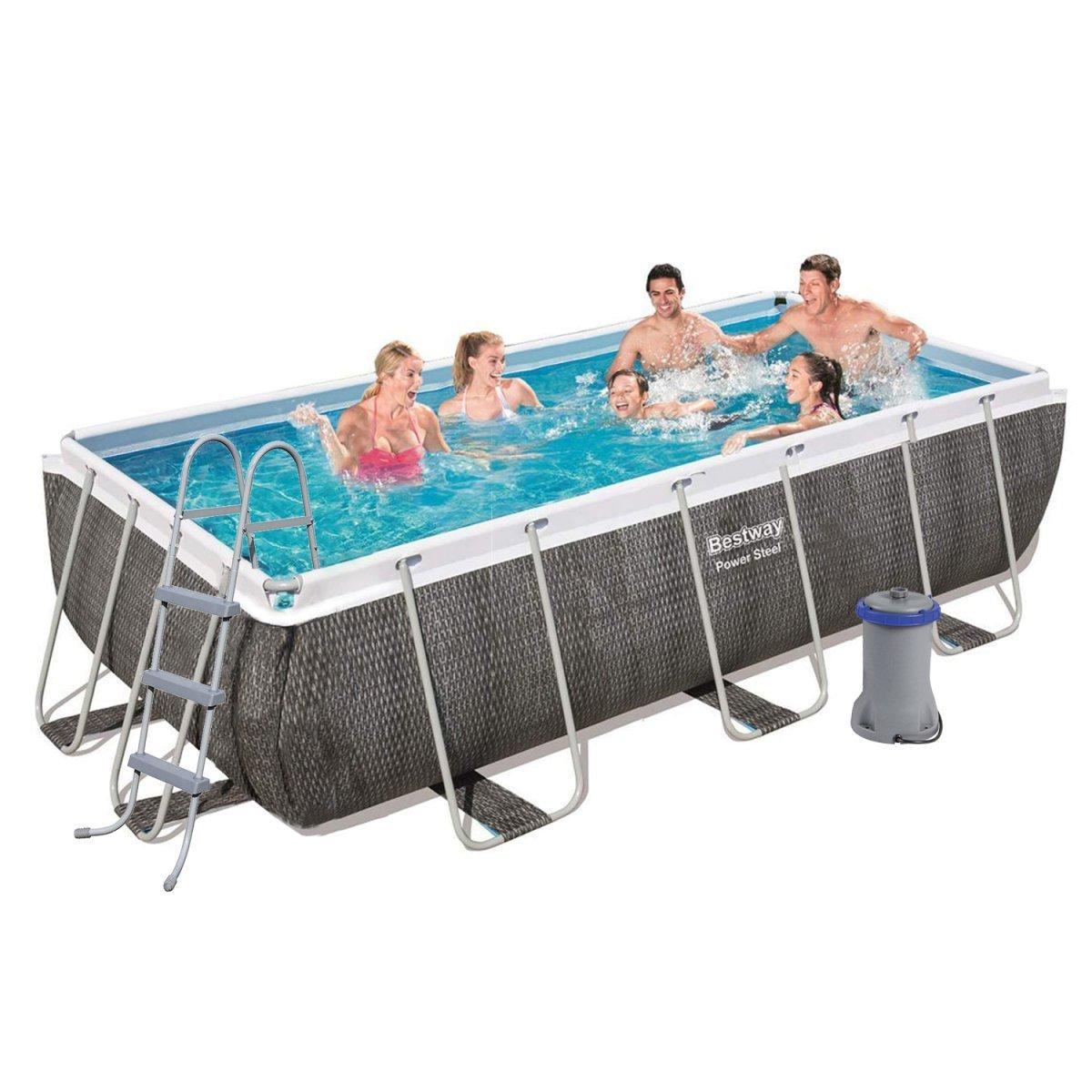 Бассейн каркасный Bestway 56721 прямоугольный 404х201х100 см (33145803)