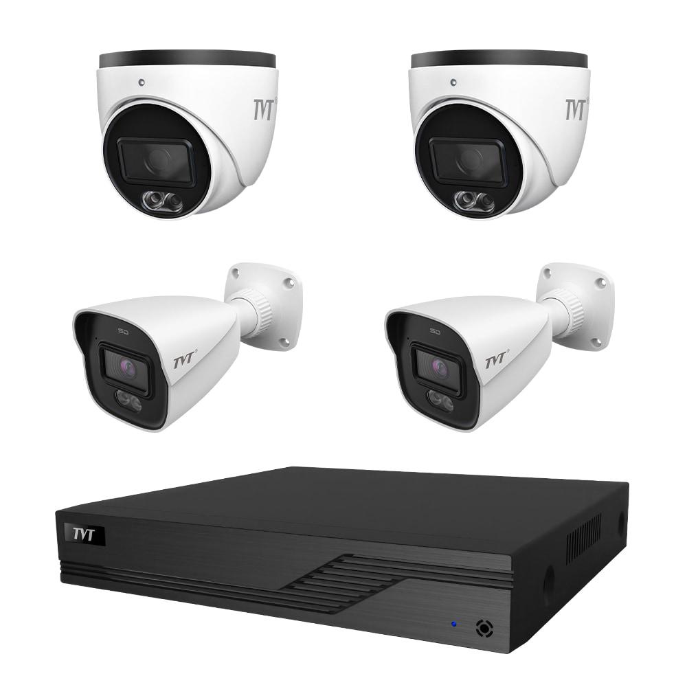 Комплект видеонаблюдения TVT IP-Video Kit T/B на 4 камеры 4 Mp (77-00328-1) - фото 1