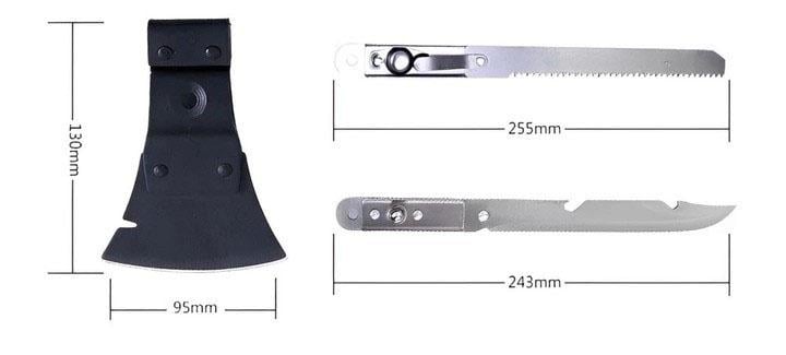 Туристический набор 4в1 лопата/нож/пила/топор (5024461) - фото 3