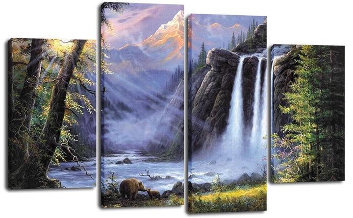 Картина модульная на холсте DK Лесной водопад 112х75 см (PLM4 206)