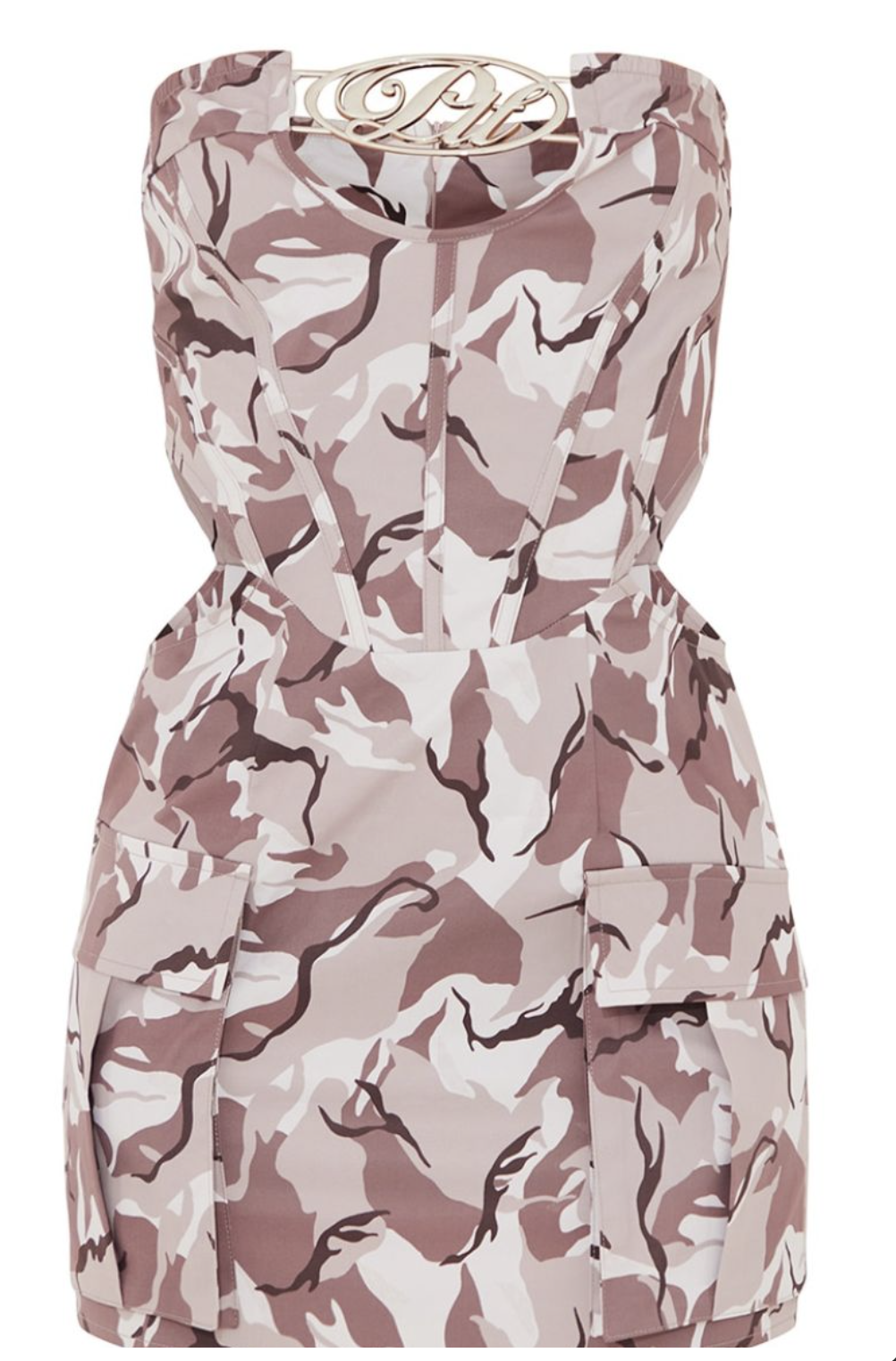 Платье Pretty Little Thing CNF3640 р. 44 Камуфляж