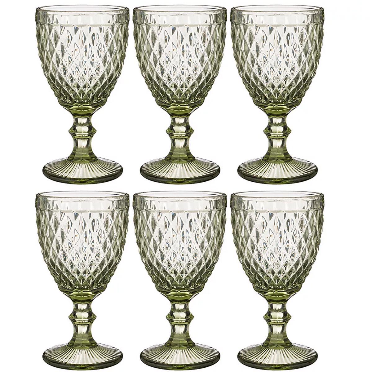 Набір фужерів для вина A-Plus 324 мл 6 шт. Green (1510DZS) Набір фужерів для вина A-Plus 324 мл 6 шт. Green (1510DZS)