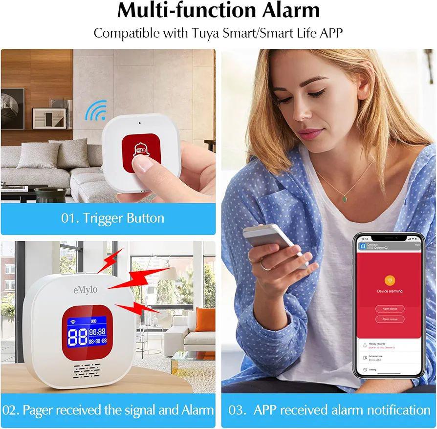 Кнопка екстреного виклику для літніх людей Wi-Fi Senioren Notruf/Hausnotruf (31499032) - фото 4 Кнопка екстреного виклику для літніх людей Wi-Fi Senioren Notruf/Hausnotruf (31499032) - фото 4