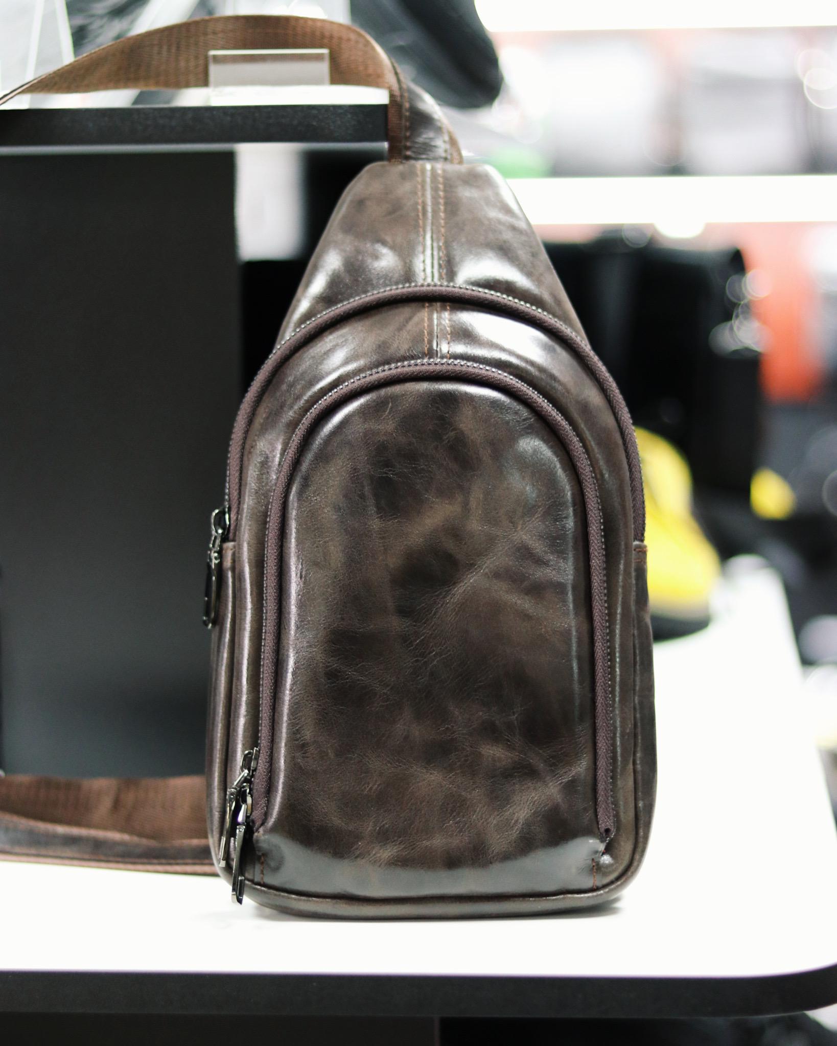 Слинг мужской через плечо V 018-1 BR Retro Коричневый