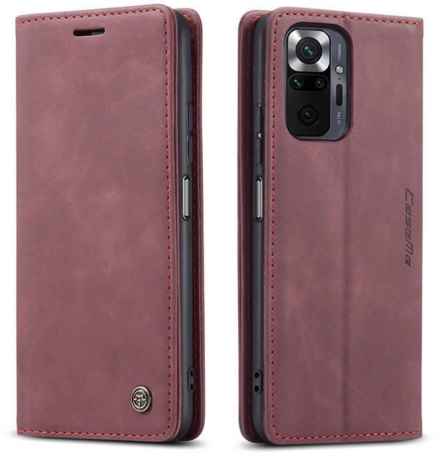 Чохол книжка з магнітом CaseMe на Xiaomi Redmi Note 10 Pro Wine (21907-42)