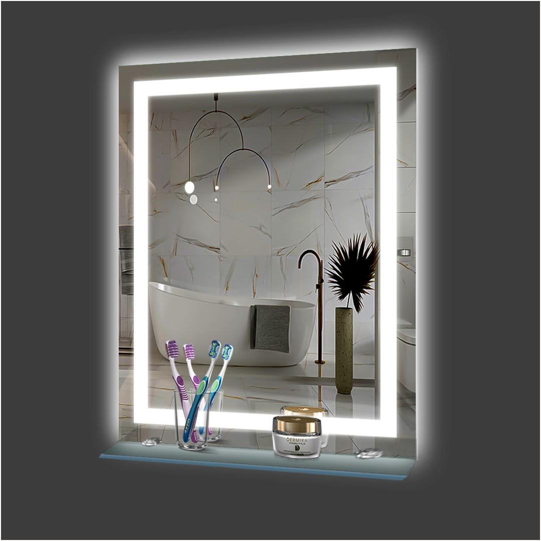 Зеркало EKVATOR MLP-50 90х70 см с полочкой и комбинированной LED-подсветкой «Премиум»