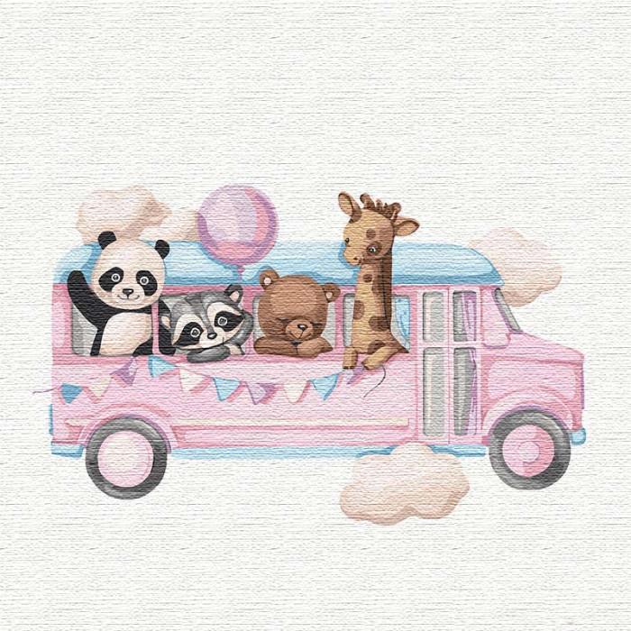 Картина за номерами Ідейка Веселий автобус 30х30 см (KHO2356)