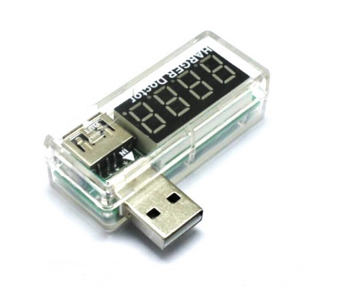 Тестер напряжения и тока VOLTRONIC USB угловой 3-7,5V/0-2,5A пластик Белый (YUT_V2601)