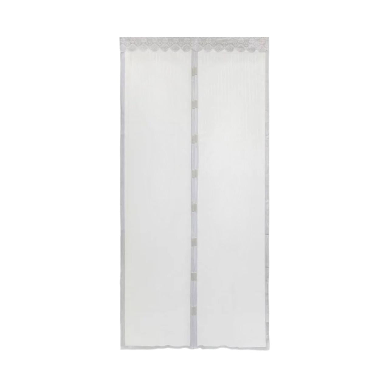 Москитная сетка-шторка для дверей на сплошных магнитах 100х210 см Белый (MX-7924R)