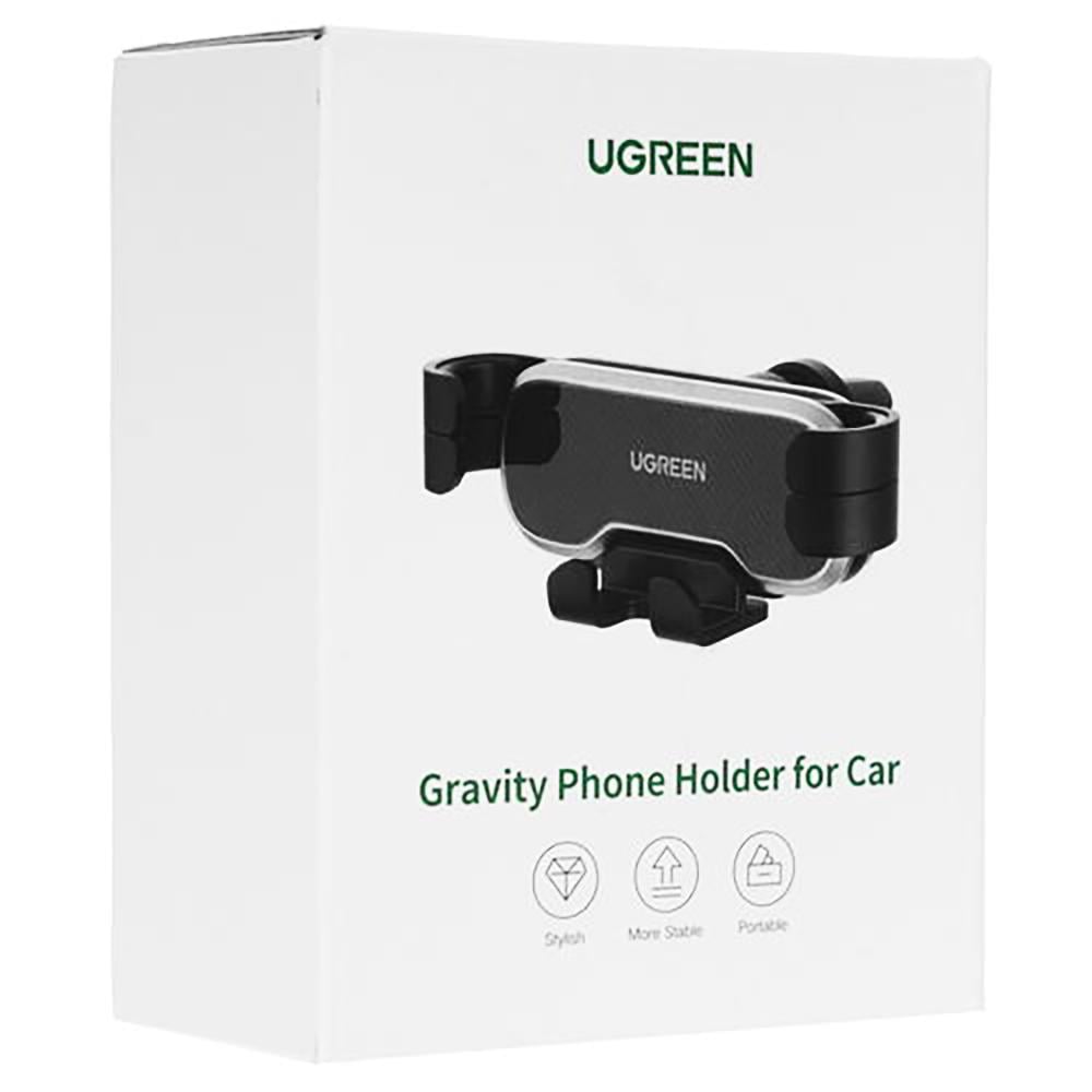 Автодержатель для телефона UGREEN LP228 Gravity Drive Air Vent Car Mount Phone Holder Black (UGR-80539)