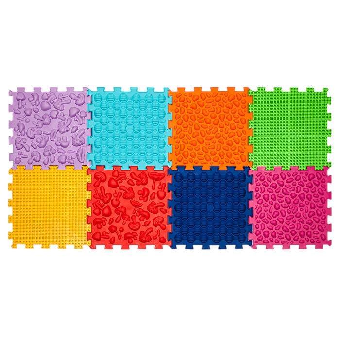 Коврик массажный детский ортек ортопедический микс мягкие 8 модулей