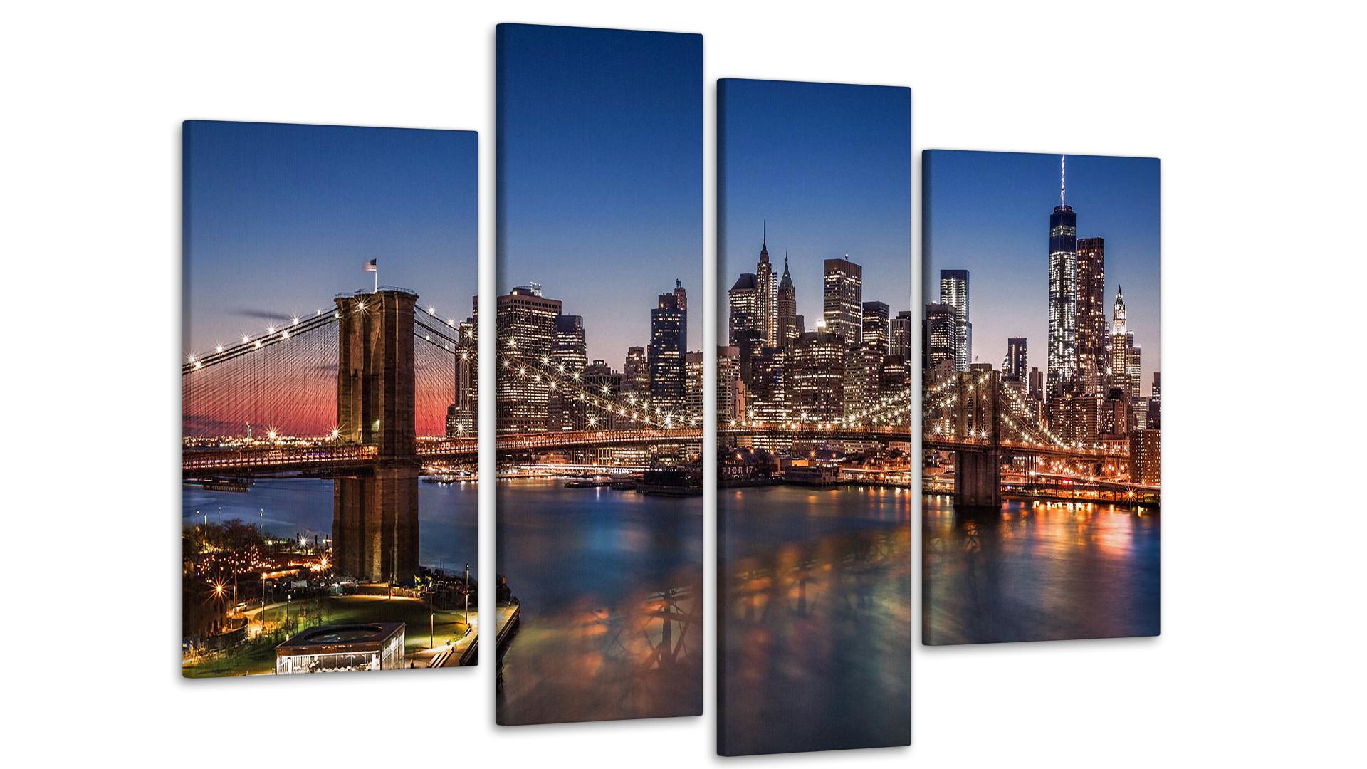 Картина модульная Ночной город 75х118 см (Art-122_4)