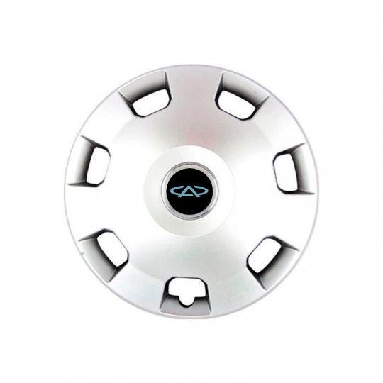 Автомобильные колпаки SKS 207 R14 с логотипом Chery 4 шт. Серебристый