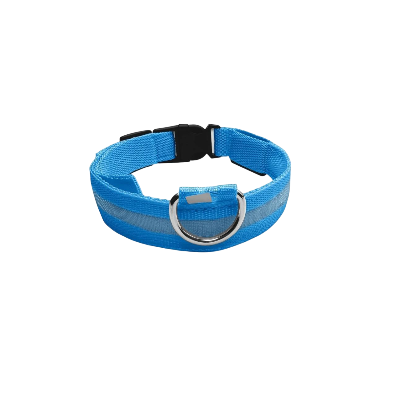 Ошейник для собак светодиодный три режима свечения на батарейках регулируемый L 35-49 см Синий (D-0082) Ошейник для собак светодиодный три режима свечения на батарейках регулируемый L 35-49 см Синий (D-0082)