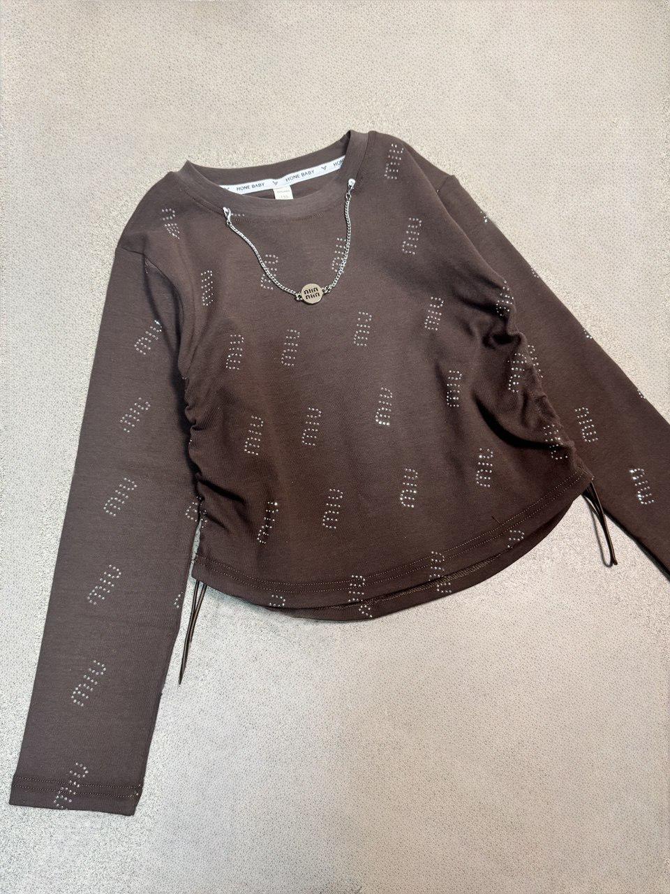 Лонгслив Kids на девочку 122-128 см Коричневый (25667620)