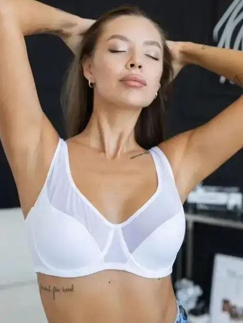 Бюстгальтер Acousma на косточках без push-up 80D Белый (71574)