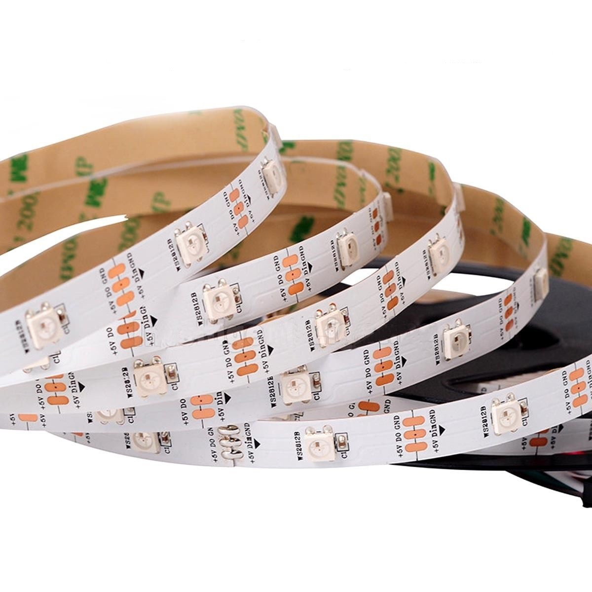 Світлодіодна стрічка адресна RGB 5050 5V 30 світлодіодів Білий (28184)