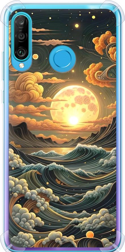 Чехол на Huawei P30 Lite Арт волны (6332sp-1651-42517) Чехол на Huawei P30 Lite Арт волны (6332sp-1651-42517)