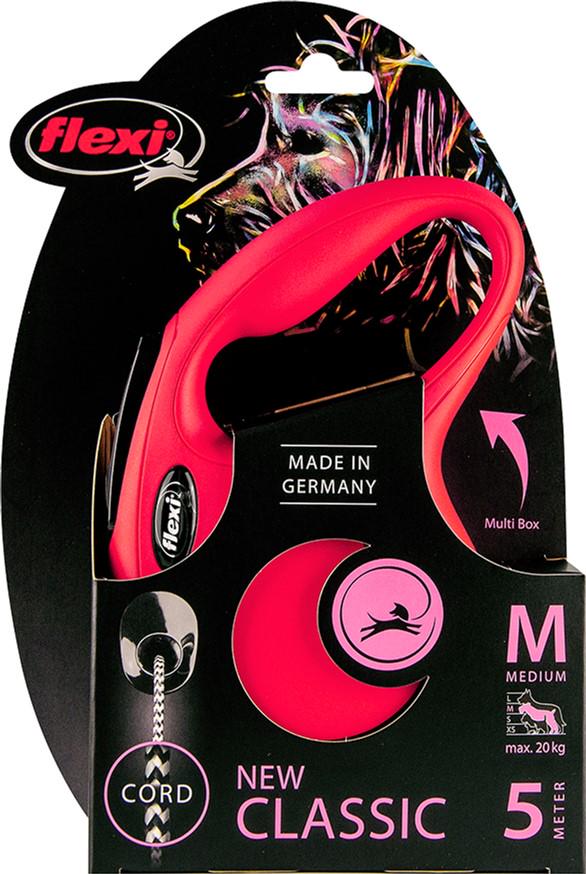 Поводок-рулетка Flexi New Classic M 5 м Красный (4000498022603)