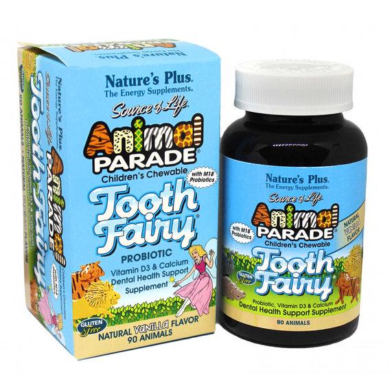 Пробіотик Nature's Plus Animal Parade Tooth Fairy 90 Chewable Tabs Vanilla