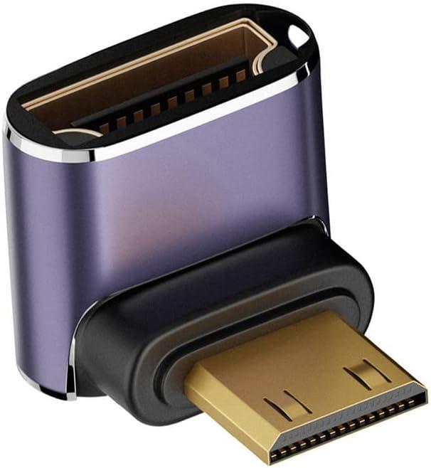 Переходник угловой SUNROZ Mini HDMI-HDMI M/F 8K LED Metal C8K-04 (A48579) - фото 4