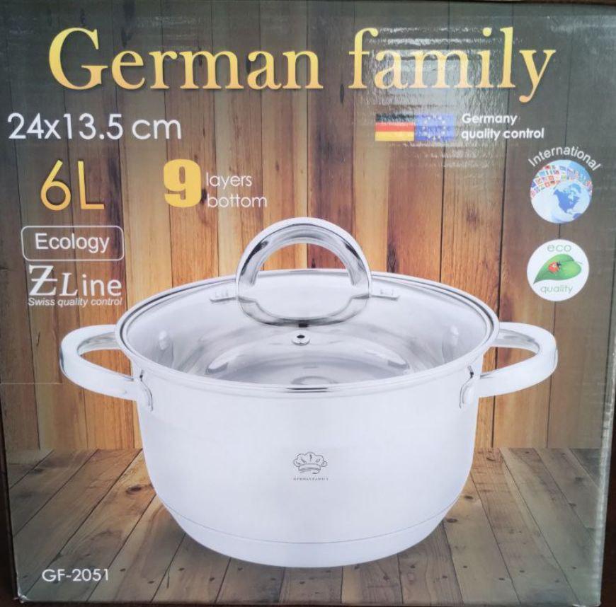 Каструля з кришкою German Family GF-2051 з нержавіючої сталі 6 л (GF-2051) - фото 6 Каструля з кришкою German Family GF-2051 з нержавіючої сталі 6 л (GF-2051) - фото 6