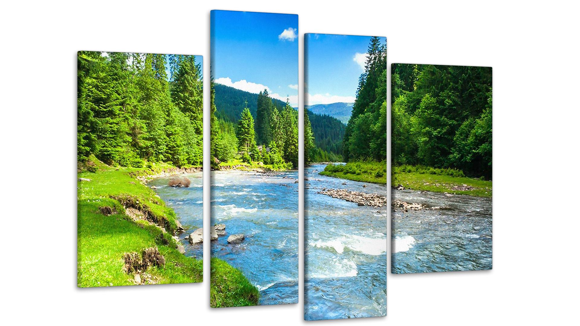 Картина модульная Горная река 75х118 см (Art-124_4)