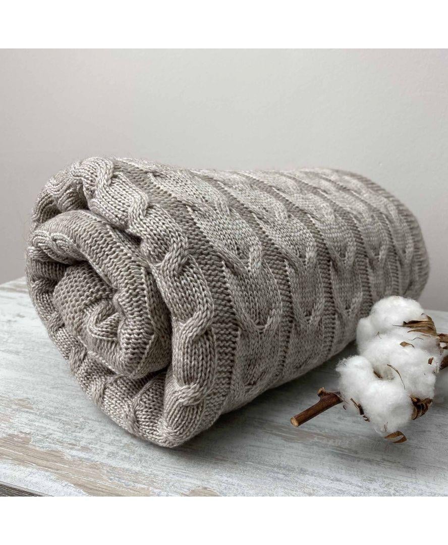 Плед Глория косы 076 190х220 см Лате (021995) - фото 2 Плед Глория косы 076 190х220 см Лате (021995) - фото 2