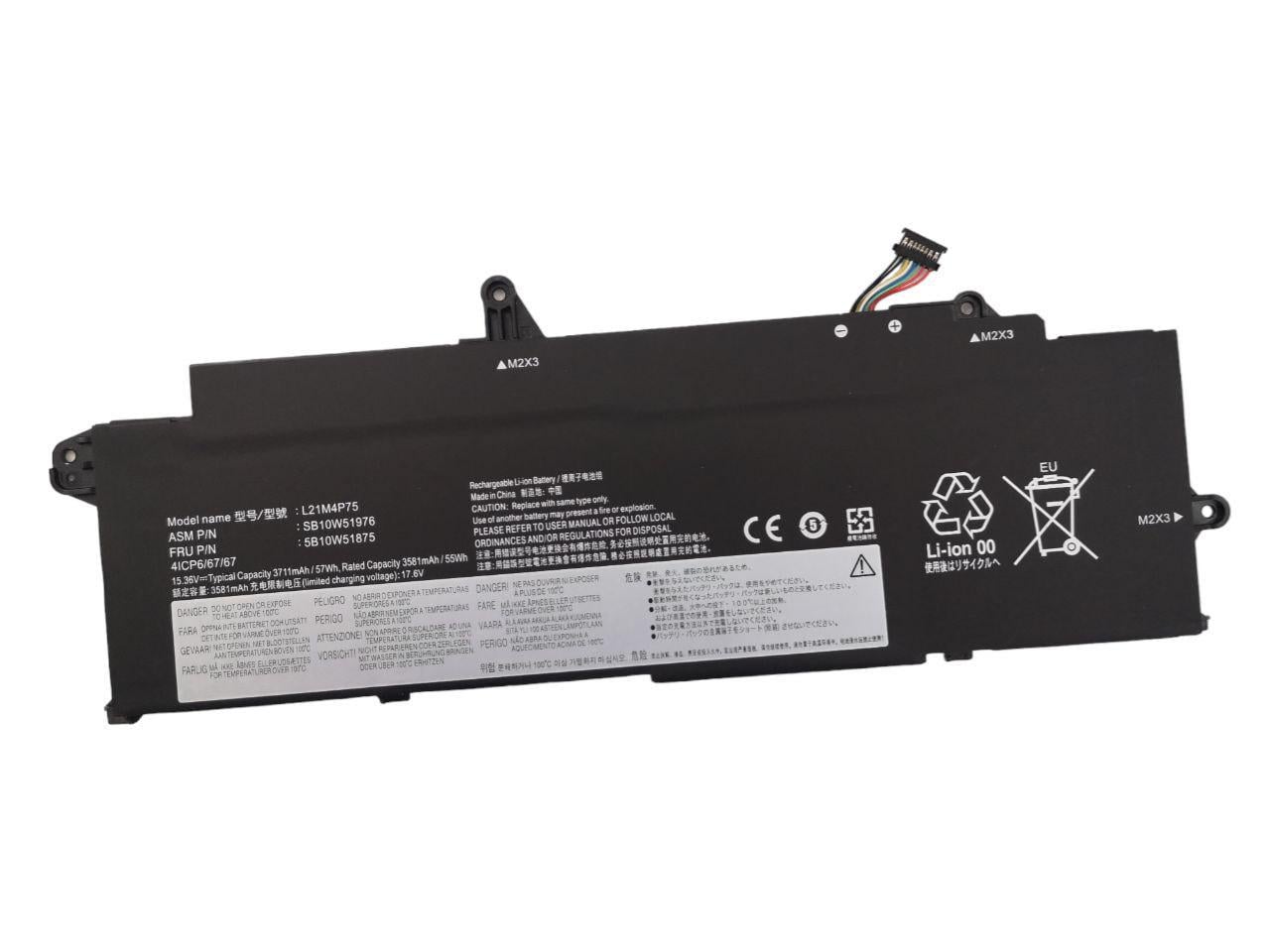 Акумулятор для Lenovo ThinkPad T14s/X13 Gen3/L21L4P73/L21B4P71 3711 mAh 57Wh (21783856)