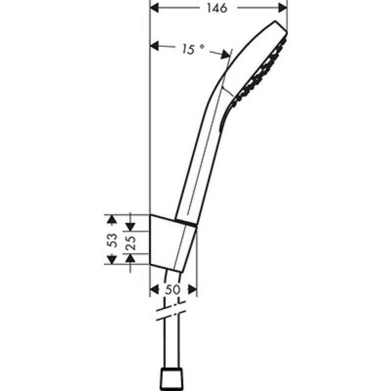 Набор для ручного душа Hansgrohe Croma Select E 26412400 Белый (55277) - фото 2