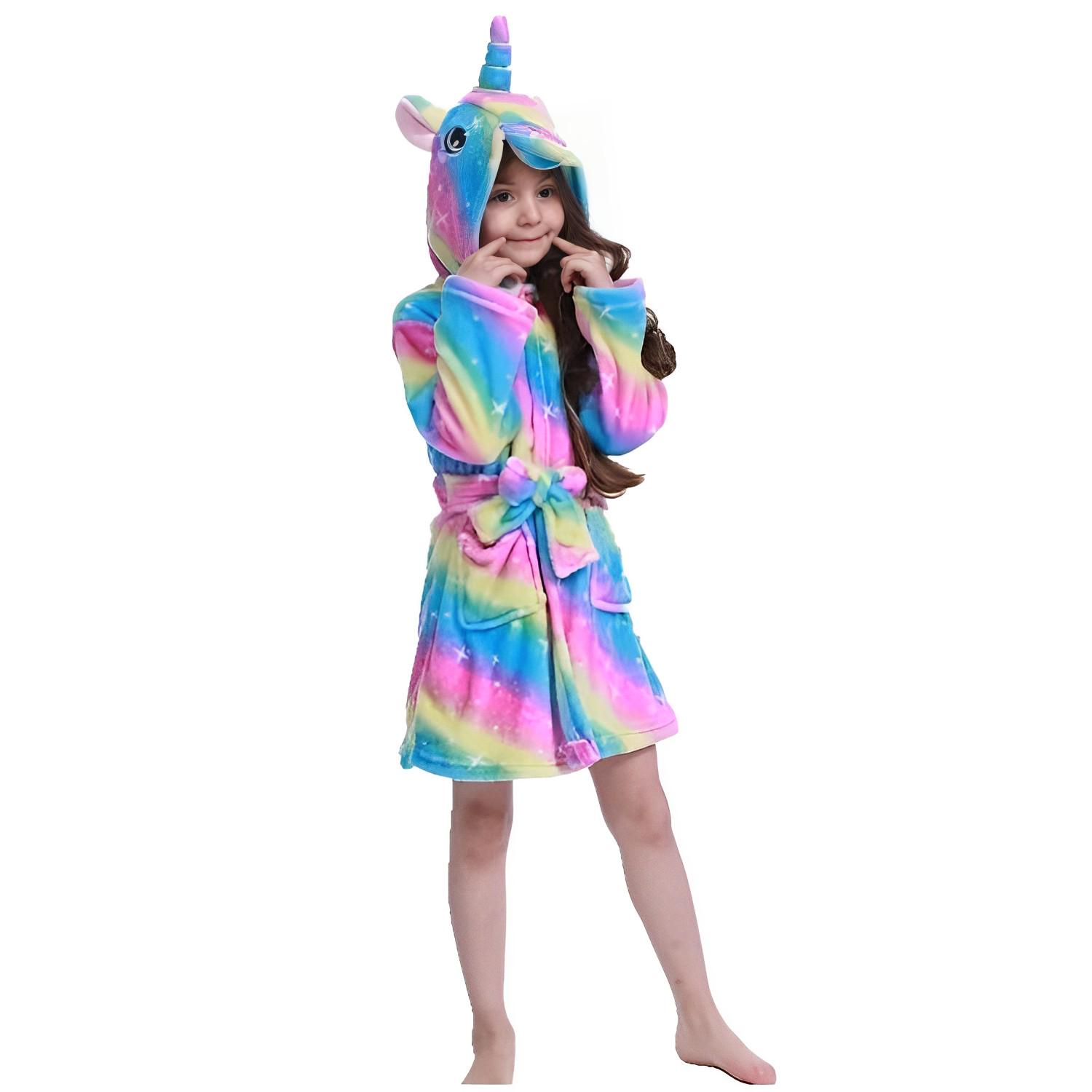 Халат дитячий велюровий Єдиноріг р. 90-100