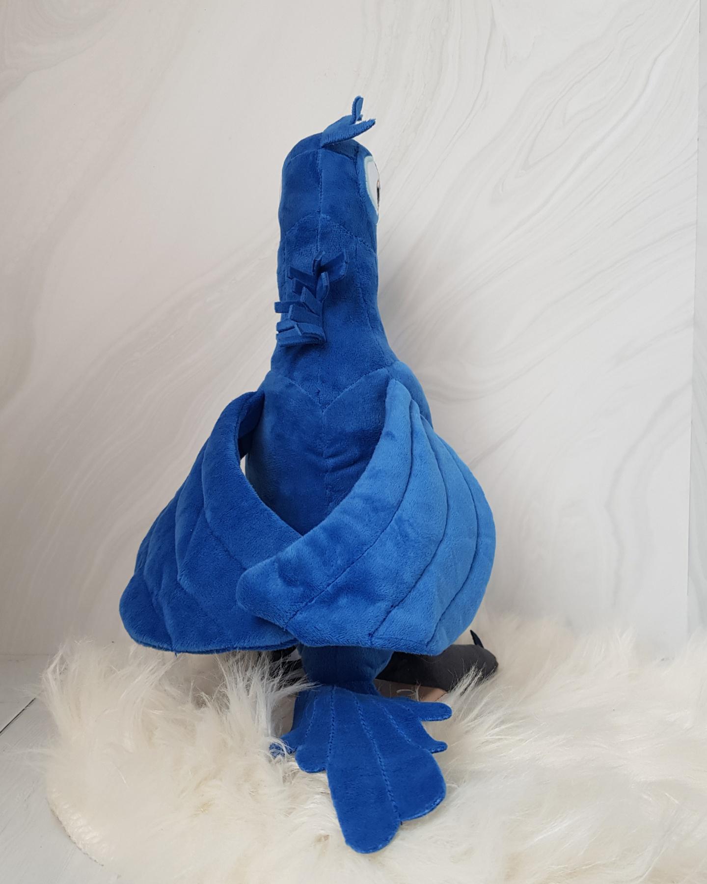 Мягкая игрушка попугай Голубчик Попугай Ара герой мультфильма Рио 30 см Голубой (2075399096) - фото 3