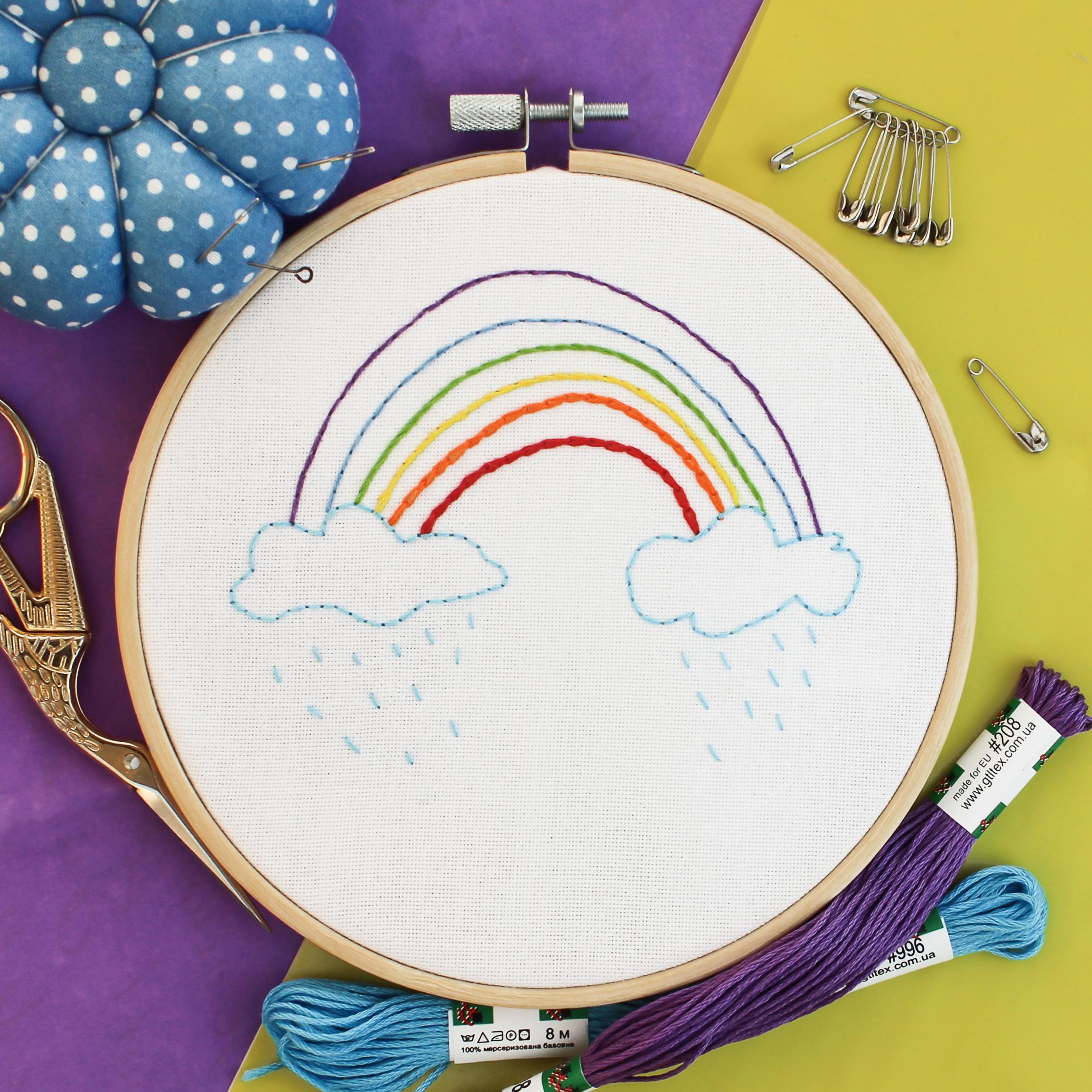 Набор для вышивки с пяльцами Радуга (855)