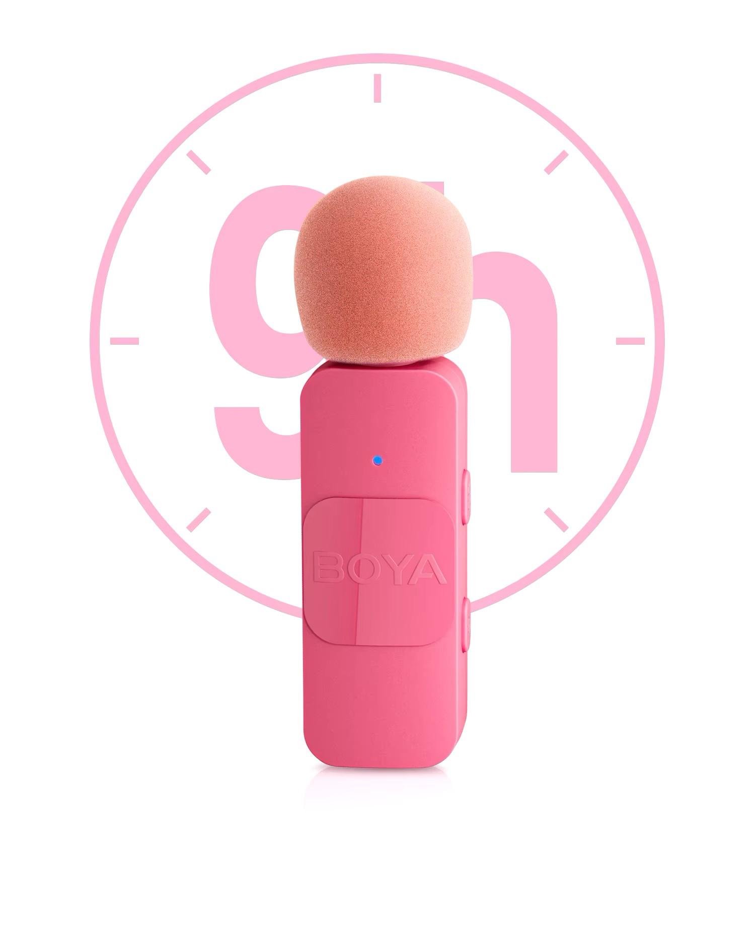 Микрофон петличный Boya BY-V20 Pink USB Type-C для iPhone и Android беспроводной (50023) - фото 5