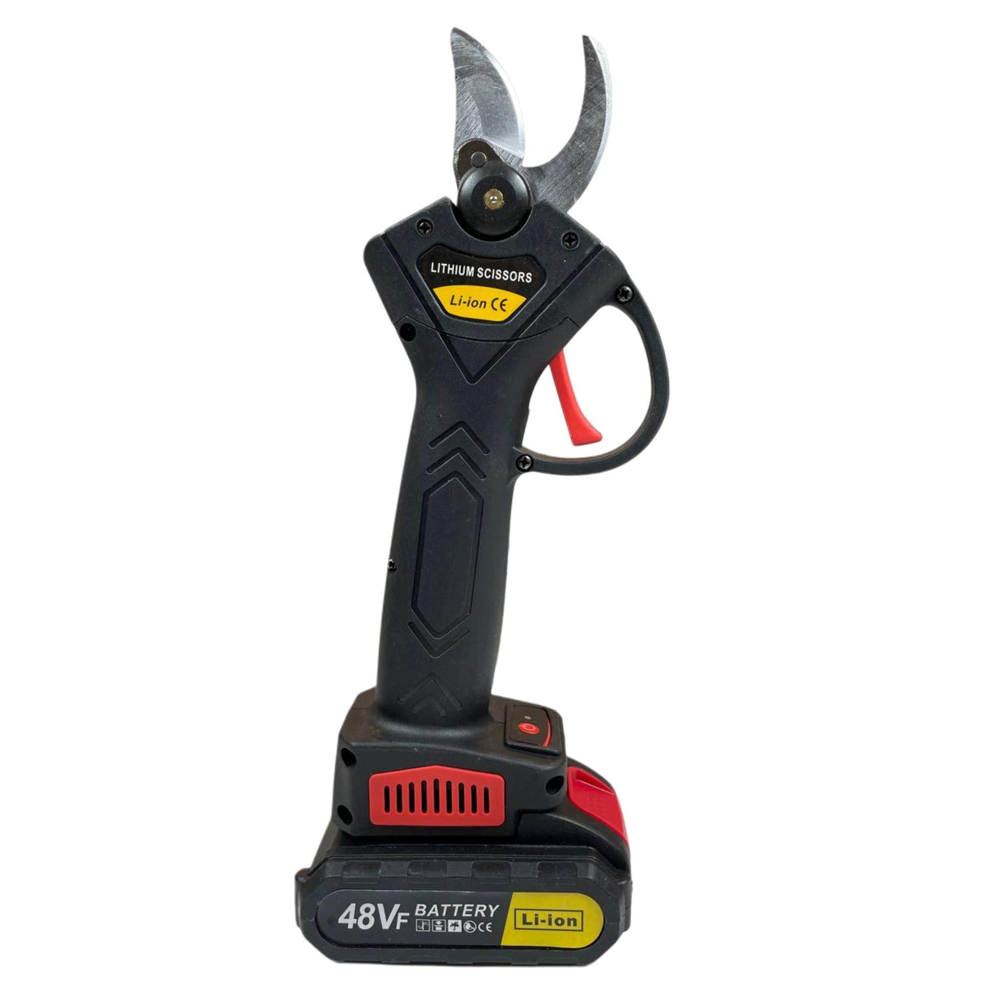 Секатор аккумуляторный Lithium Scissors 48V с 2 аккумуляторами Li-ion срез до 30 мм в кейсе Черный Секатор аккумуляторный Lithium Scissors 48V с 2 аккумуляторами Li-ion срез до 30 мм в кейсе Черный