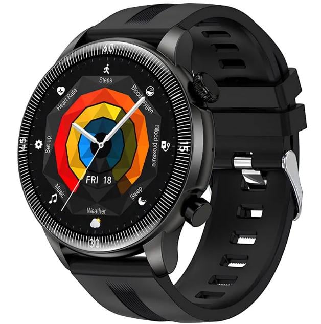 Смарт-годинник з Bluetooth-дзвінками/круглим HD-дисплеєм/пульсометром SpO₂ та спортивними режимами (L35200)