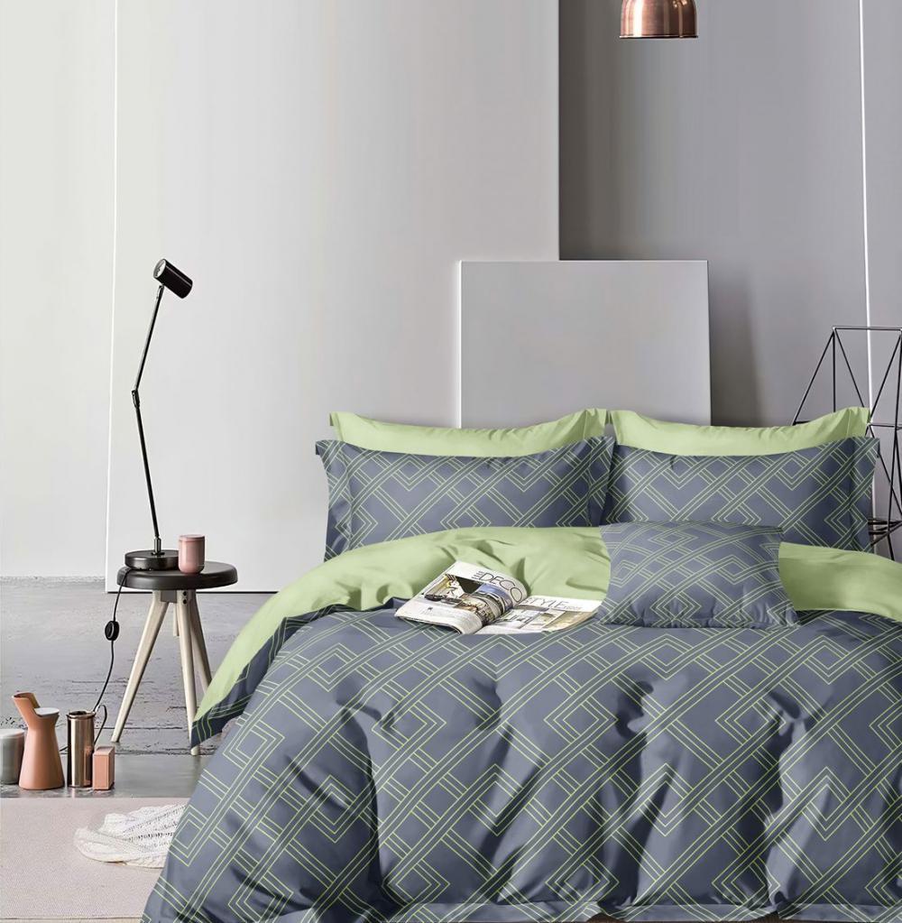 Комплект постельного белья Комфорт текстиль Сатин Клод 200x220 см Евро 70x70 см (КТ_pvu_5800_3_70x70)