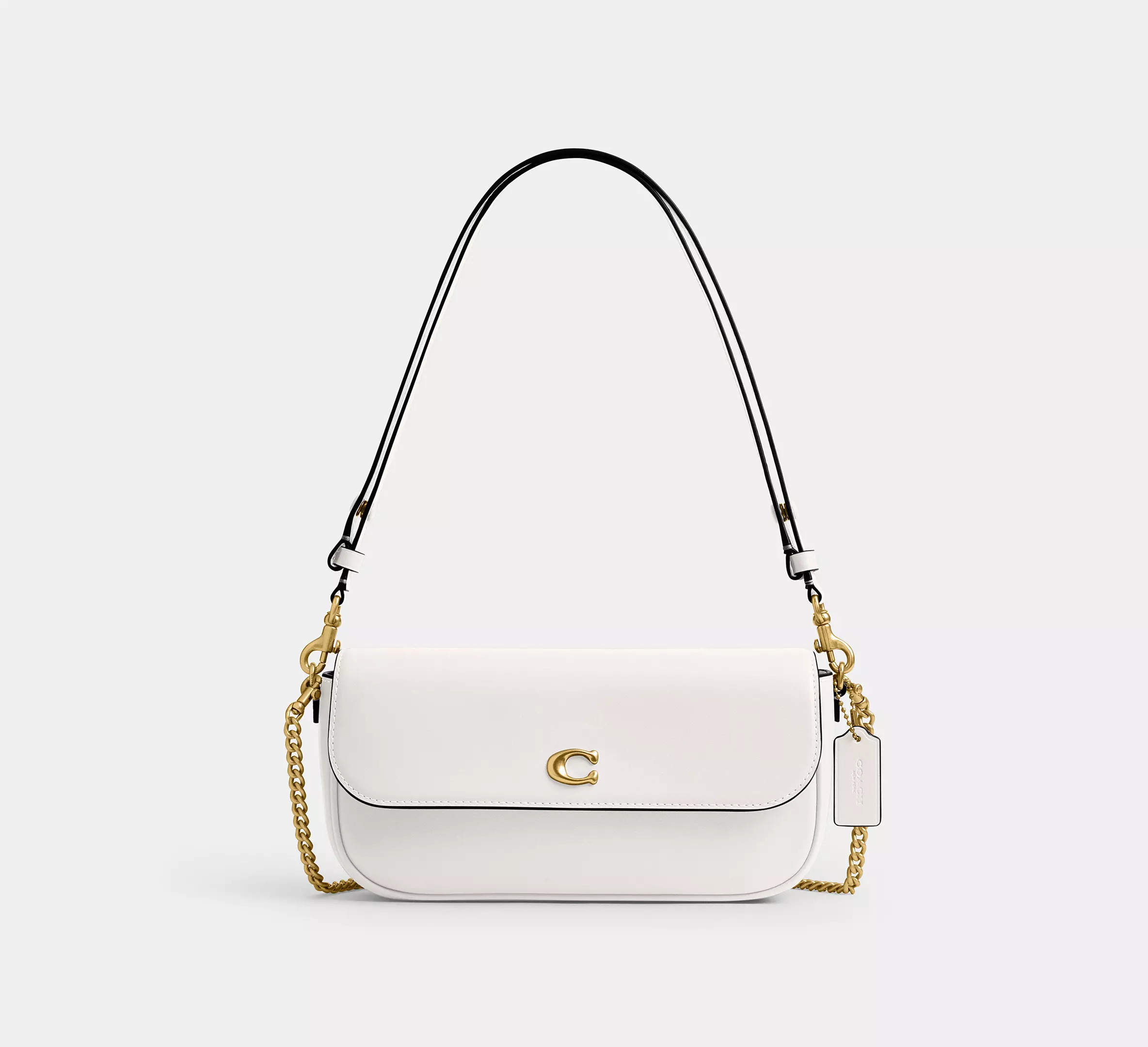 Сумка Coach Brook Flap Chain Bag Brass/Chalk